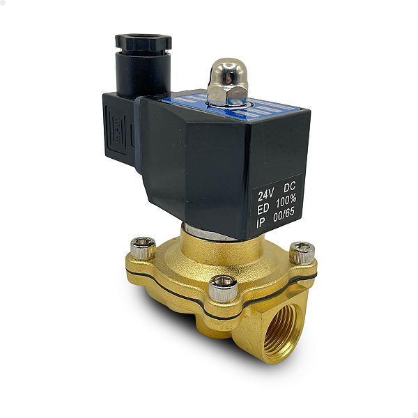Válvula de processo solenoide 24v NF 2/2 vias rosca 1/2 BSP