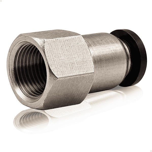 Conexão reta 4mm rosca fêmea 1/8