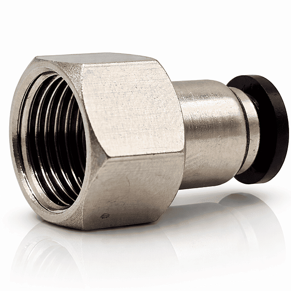 Conexão reta 6mm rosca fêmea 3/8