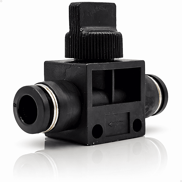 Conexão emenda válvula on/off 8mm