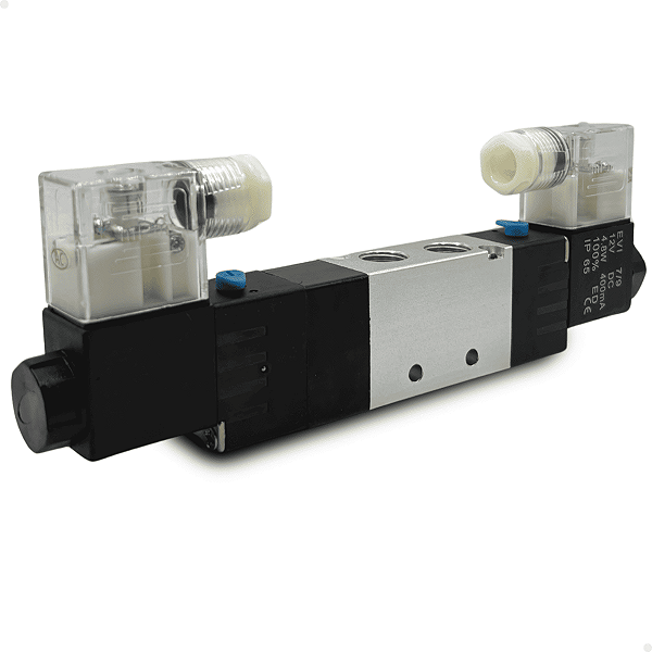 4V230E-08DC12V - VALVULA D. SOL. 5/3 VIAS CAN 1/4" BSPP (ROSCAS 1/4" ESCAPES 1/8") 12VCC