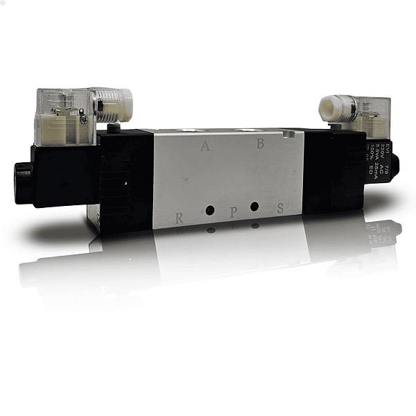 Válvula duplo solenoide 220v 5/3 vias CF 1/2" BSP