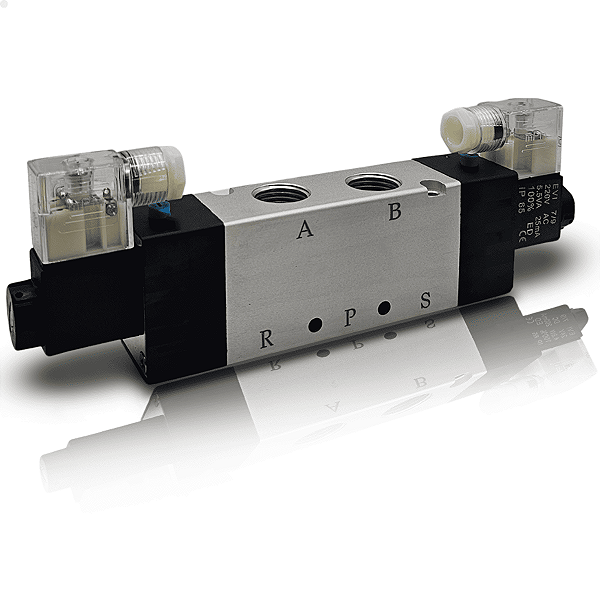 Válvula duplo solenoide 220v 5/2 vias 1/2" BSP