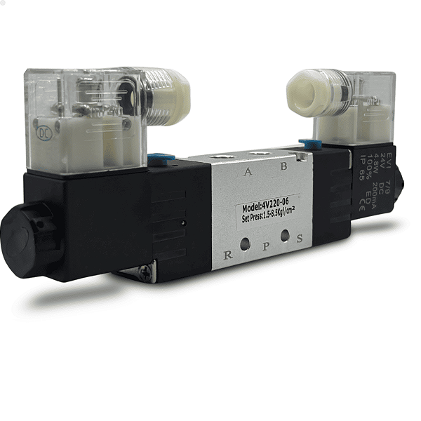 Válvula duplo solenoide 24v 5/2 vias 1/8" BSP