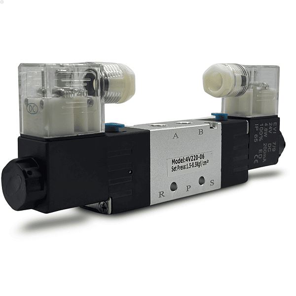 Válvula duplo solenoide 220v 5/2 vias 1/8" BSP