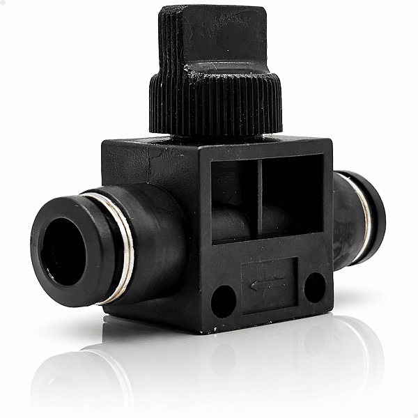 Conexão emenda válvula on/off 6mm