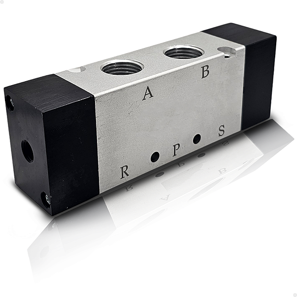Válvula piloto 5/2 vias rosca 1/4" BSP
