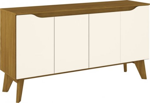 BUFFET QUARTZO 04 PORTAS NATURE/OFF WHITE