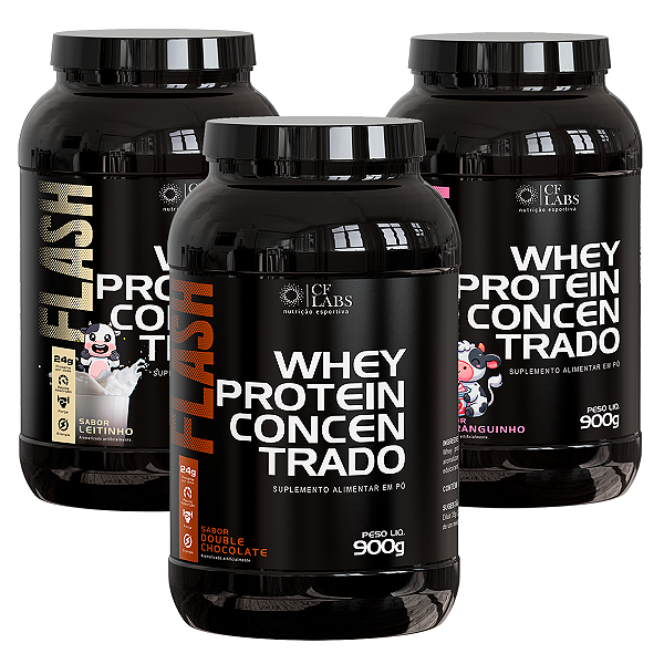 Combo: 3x Flash Wheys Protein 900g