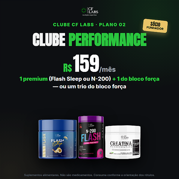 Clube CF Labs PERFORMANCE — Trimestral (frete grátis)