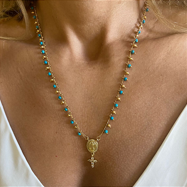 Colar Tercinho Turquesa
