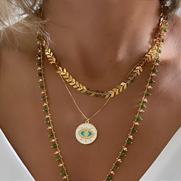 Gargantilha Escama de Peixe Chevron