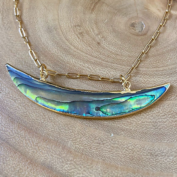 Colar Trilho Meia Lua de Abalone