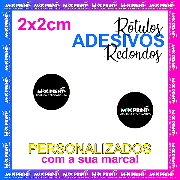 Adesivos Personalizados - REDONDOS - 2x2 - Qualidade Premium