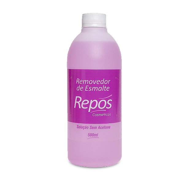Removedor de Esmalte Repos 500ml sem Acetona (Rosa)