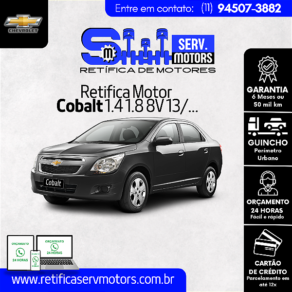 Retifica Motor Cobalt 1.4 1.8 8V 13/...