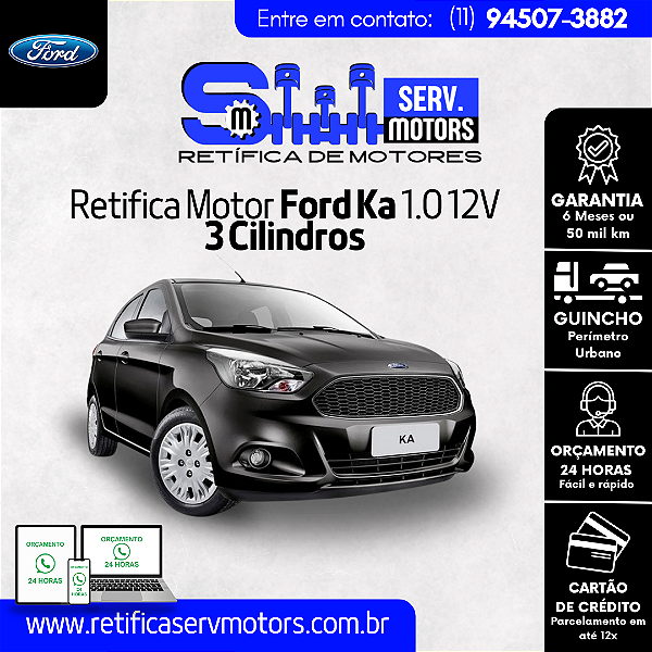 Retifica Motor Ford Ka 1.0 12V 3 Cilindros