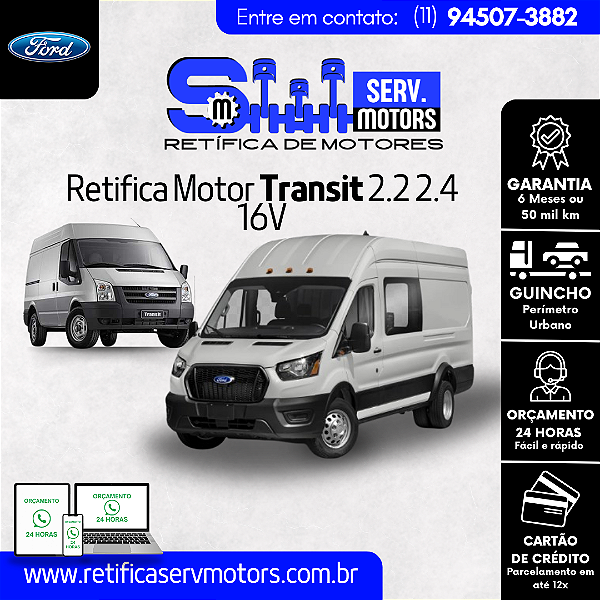 Retifica Motor Transit 2.2 2.4 16V