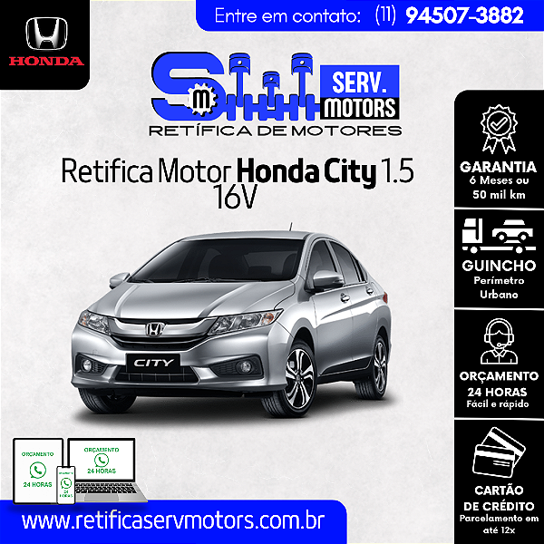 Retifica Motor Honda City 1.5 16V