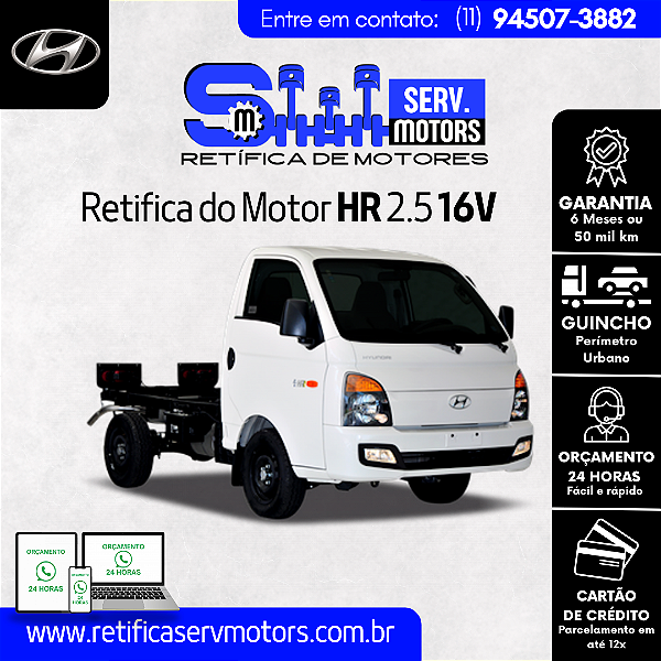 Retifica do Motor HR 2.5 16V
