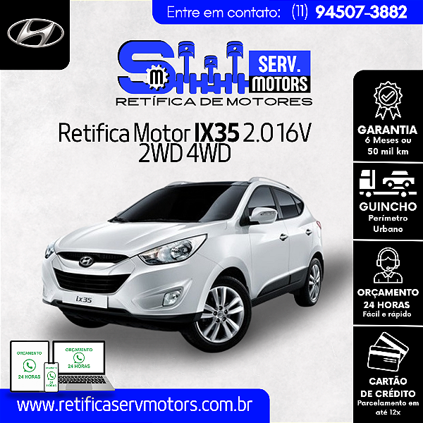 Retifica Motor IX35 2.0 16V 2WD 4WD