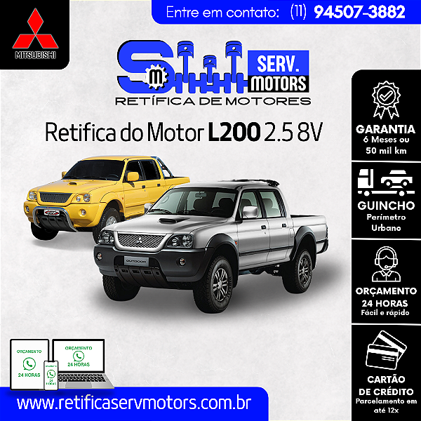 Retifica do Motor L200 2.5 8V