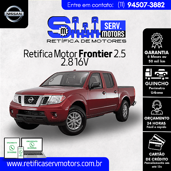 Retifica Motor Frontier 2.5 2.8 16V