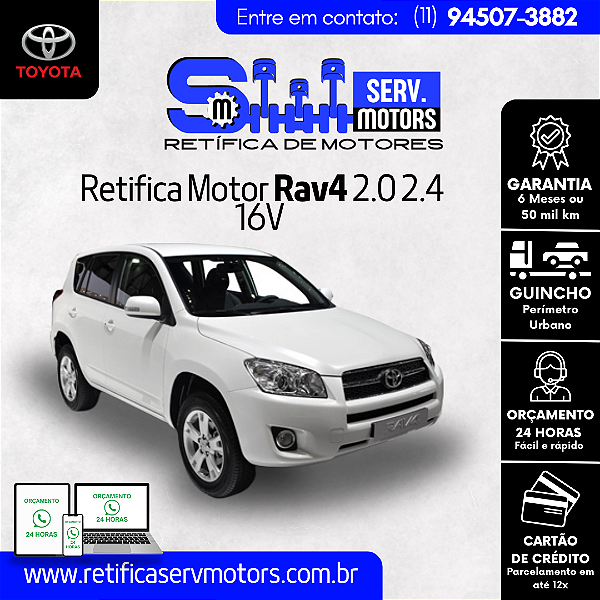 Retifica Motor Rav4 2.0 2.4 16V