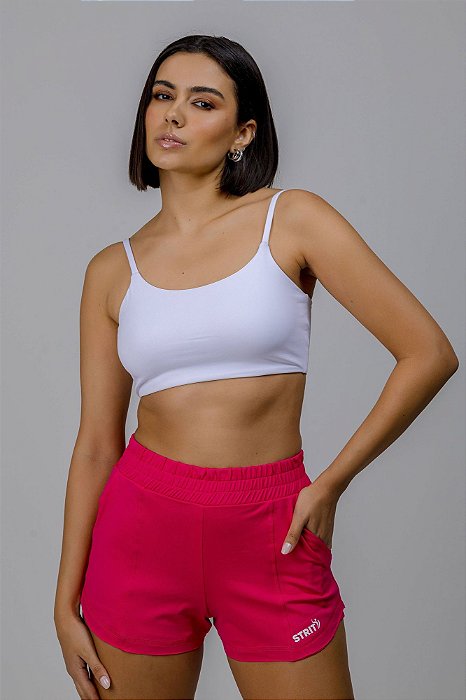 Shorts sobreposição pink PINK P