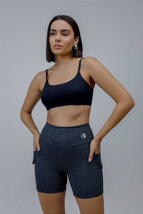 SHORTS C/ BOLSO MESCLA ESCURO