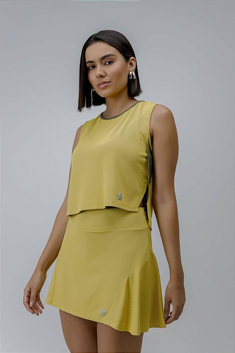 CONJUNTO LILA AMARELO P