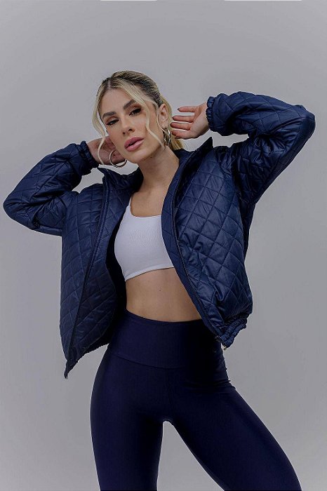 JAQUETA MATELASSE AZUL MARINHO P
