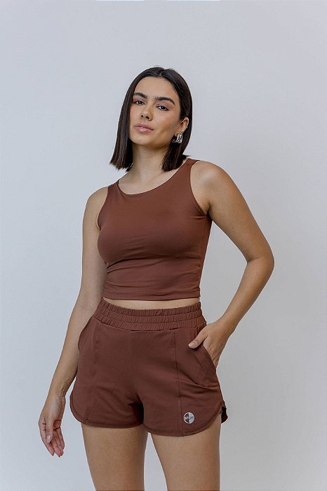 SHORTS SOBREPOSIÇÃO cappuccino P