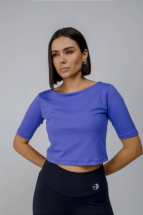 CROPPED ALANA AZUL HORTÊNCIA P