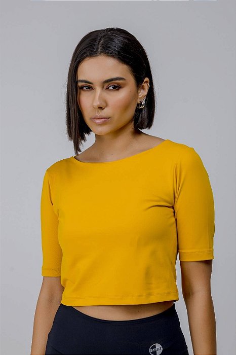 CROPPED ALANA açafrão P