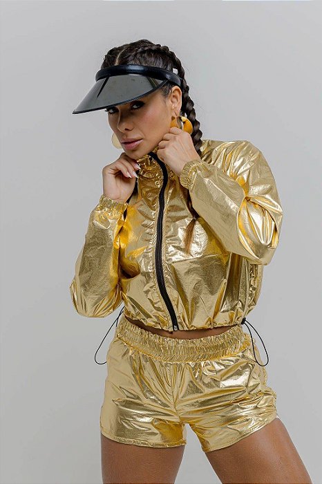 CONJUNTO METALIC DOURADO
