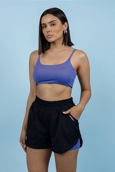 SHORTS VICK PRETO/ AZUL HORTENCIA P