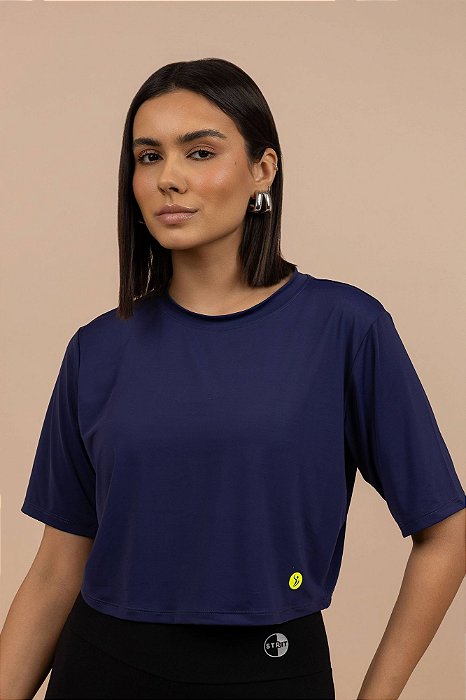 CROPPED MAYSA AZUL MARINHO