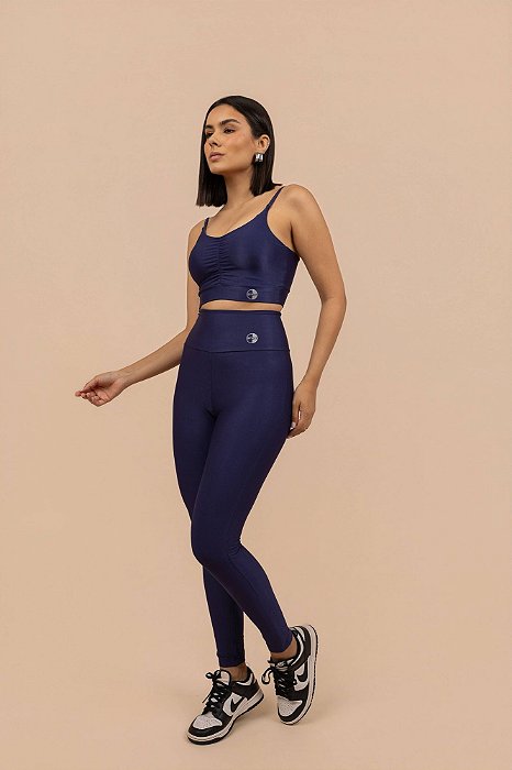 CONJUNTO AURORA CANELADO AZUL MARINHO