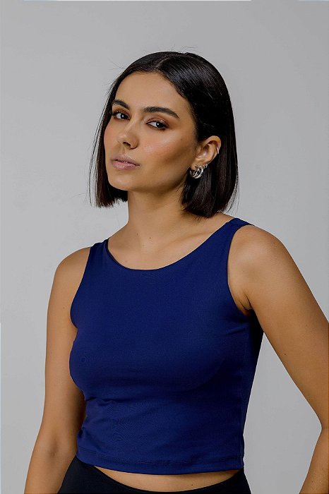 CROPPED DUDA AZUL MARINHO