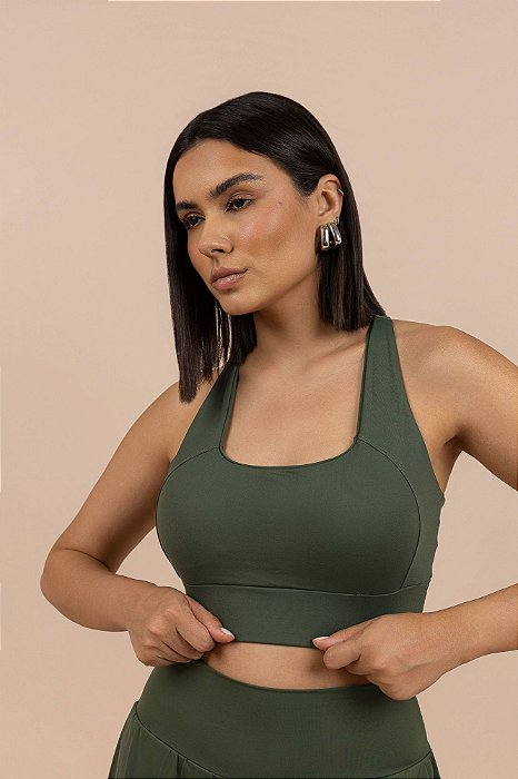 TOP NADADOR VERDE CROCO