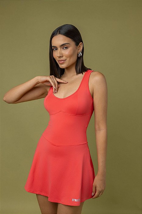 VESTIDO SAIA NICOLY FLAMINGO