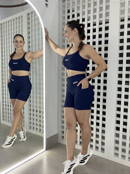 CONJUNTO  WISH RUN BABY AZUL MARINHO