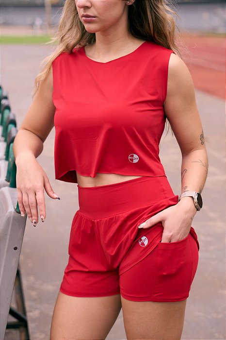 SHORTS ANY CHIC RED