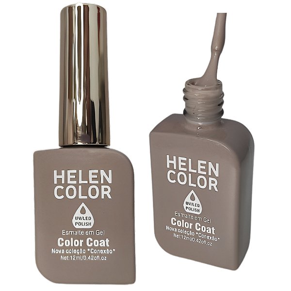 Esmalte Em Gel Marrom Acinzentado Helen Color Conexão 191 12ml