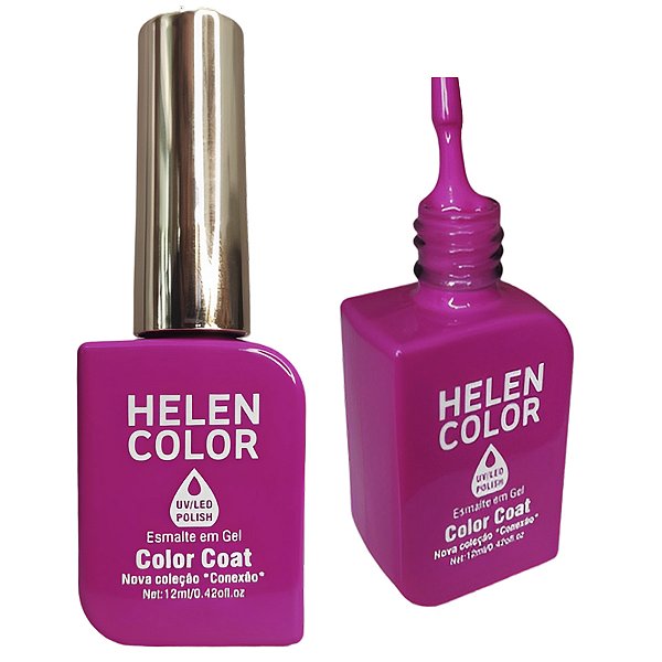 Esmalte Em Gel Rosa Helen Color Conexão 107 12ml