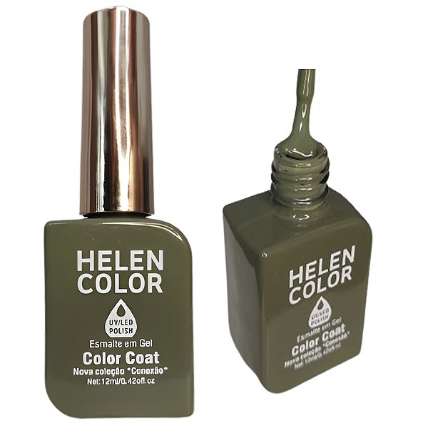 Esmalte Em Gel Verde Musgo Helen Color Conexão 236 12ml