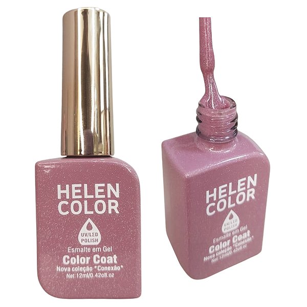 Esmalte Em Gel Rosê Brilhante Helen Color Conexão 62 12ml