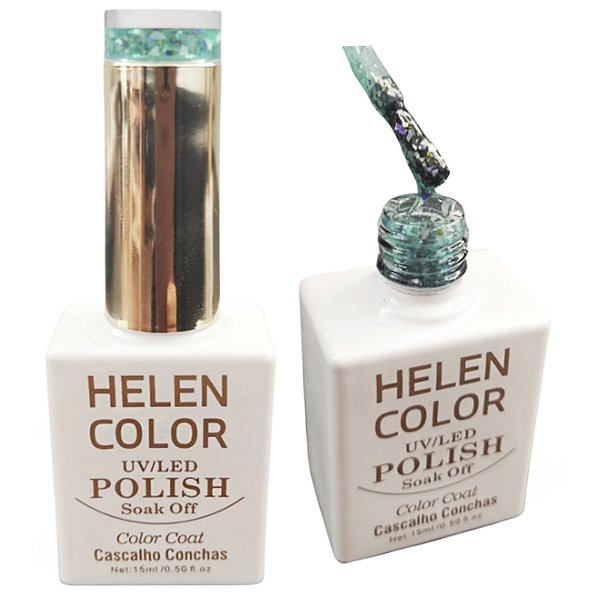 Esmalte Em Gel Helen Color Encapsulado Cascalho Conchas 19