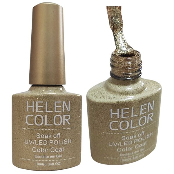 Esmalte Em Gel Dourado Helen Color 25 10ml